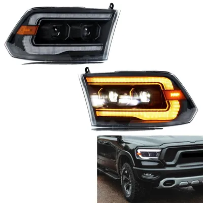 Obrázek produktu pro LED světlomety, 12V, sekvenční blinkry, vodotěsné, vyrobené z odolných materiálů, vhodné pro modely Ram 1500, 2500, 3500