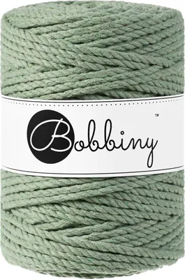 Obrázek produktu pro Bobbiny 3PLY Macramé Rope 5 mm 100 m Eucalyptus Green Šňůra
