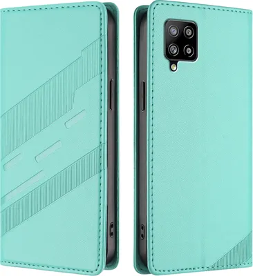 Image de Etui pour Samsung Galaxy A42 5G, étui en cuirPolyuréthaneavec fente pour cartes et fonction stand Türkis
