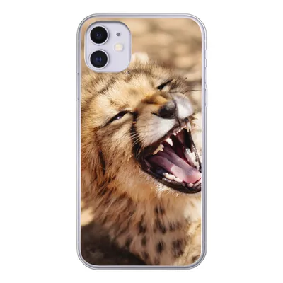 Produktbild von MuchoWow® Handyhülle Schutzhülle Hülle für iPhone 11 Gepard - Tier - Nahaufnahme Silikon Softcase Handy Hülle - Handytasche