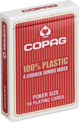 Immagine prodotto di COPAG® 100% plastica poker jumbo index rosso
