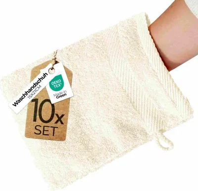 Produktbild von etérea Frottier Handtücher Baumwolle 10x Waschhandschuh - 15x21 cm