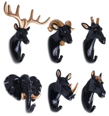 Image de Crochets pour animaux, crochets muraux, crochets pour vestiaire, décoration, art mural, autocollants