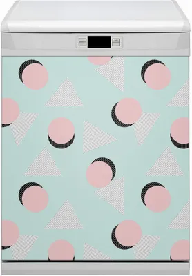 Produktbild von Küche Dekorative Magnete  Magnet Folie für Geschirrspüler 60x70 cm   - Kreise und Dreiecke