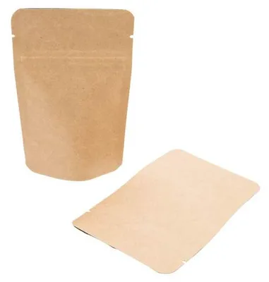 Produktbild von Standbodenbeutel Kraft 8x5x13cm | 28 Gramm (100 Stück) [ZBGSK1]