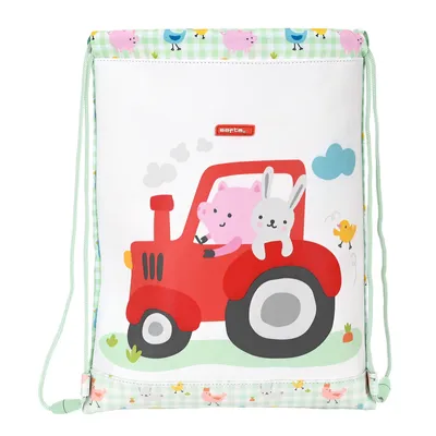 Image de Sac à dos avec lanières Safta Granja Blanc vert (26 x 34 x 1 cm)
