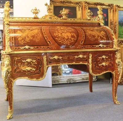 Zdjęcie produktu dla Casa Padrino luksusowe biurko w stylu barokowym brązowy / złoty 160 x 80 x h. 140 cm - meble biurowe w stylu barokowym