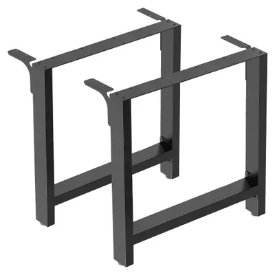 Tischbeine 90x72 cm schwarz pulverbeschichtet, 2 Stück