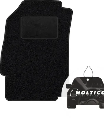 Produktbild von moto-MOLTICO Fahrer Fußmatte Auto Velours Fahrerseite Autoteppiche Schwarz Fahrermatte 1-teilig passend für Chevrolet Spark 2010-2015