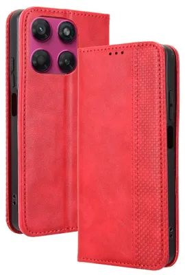 Produktbild von Motorola Moto G37 / G37 Power / G47 Hülle - Coverup Vintage Style Klapphülle - Rot