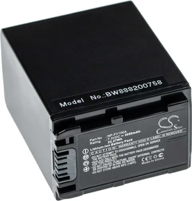 Produktbild von vhbw Akku Ersatz für Sony NP-FV100A für Videokamera Camcorder (3050 mAh, 7,3 V, Li-Ion)