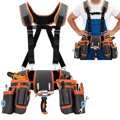Image de Ceinture porte-outils avec 26 compartiments et poches magnétiques
