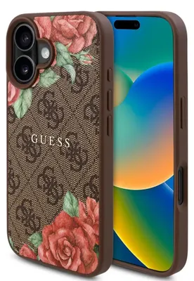 Image de Guess Guhmp16Sp4Ropemcw Iphone 16 6.1 Brązowy/Brown Hardcase 4G Flowers Print Magsafe