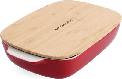 Obrázek produktu pro KitchenAid CC006108-001, Zapékací miska na casserole, Obdélníkový, Keramický, Červená, 1 kusů, 3,8 l