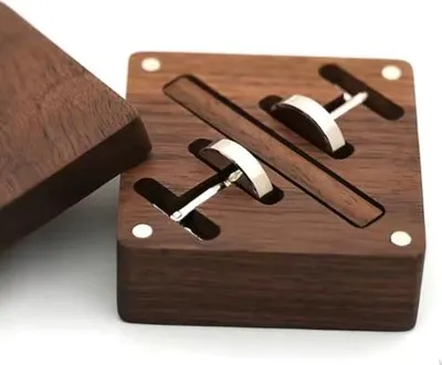 Image de Boutons de manchette harmonie en bois
