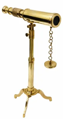 Produktbild von Omgoods – Vintage-Teleskop aus Messing mit Stativ – Antike nautische Dekoration