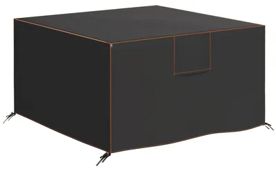 Immagine prodotto di Copertura per mobili da giardino, realizzata in tessuto Oxford 420D, impermeabile e resistente ai raggi UV | Colore: Nero | Dimensioni: 125x125x74 cm