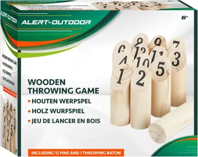 Produktbild von Holz Wurfspiel Alert Mit Praktischem Aufbewahrungs