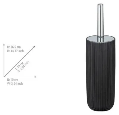 Produktbild von WENKO WC Garnitur AGROPOLI Grau Toiletten Bürsten Klo Halter Bad Gäste WC