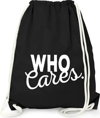 Produktbild von Turnbeutel - Who cares - Gym Bag Moonworks® schwarz unisize