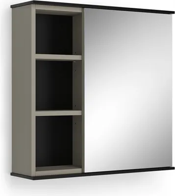 Obrázek produktu pro Koupelnová skříňka se zrcadlem Vicco Joli Greige 60 x 60 cm se zrcadlem, Model 52309