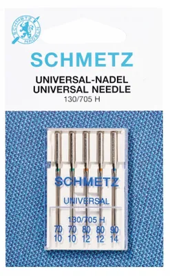Universal-Nähmaschinennadeln 5 Stück, Größen 70/10–100/16