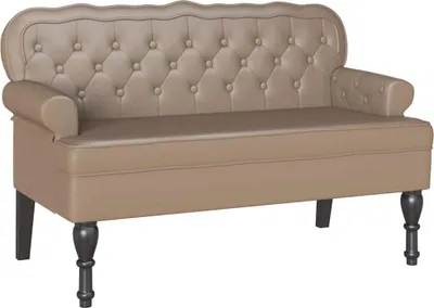Zdjęcie produktu dla vidaXL Sofa Chesterfield Cappuccino 119,5 x 64,5 x 75 cm sztuczna skóra