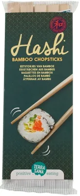 Produktbild von BAMBUS-ESSSTÄBCHEN (HASHI) FÜR SUSHI UND ASIATISCHE GERICHTE (10 Paar) – TERRASANA