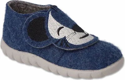 Produktbild von Marineblaue Wollpantoffeln für Jungen mit Applique, Befado, Gr. 24