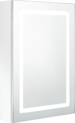 Immagine prodotto di vidaXL Specchio LED per bagno Bianco lucido 50x13x70 cm