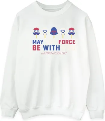 Produktbild von Star Wars: A New Hope - "May The Force" Sweatshirt für Herren BI51736 (L) (Weiß)