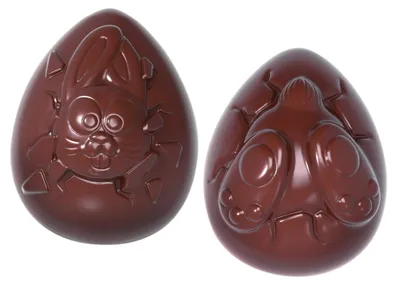 Image de Moule à chocolat - 2 œufs de Pâques, moule double
