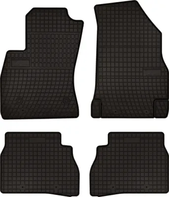 Produktbild von Gummifußmatten passend für Opel Combo D (kombivan, Bj. 2011-2018) –  schwarz, passgenau, mit Befestigungen set 4 Stk. - Gummi-Automatten