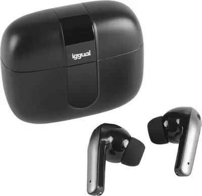 Productafbeelding van iggual True Sound, True Wireless Stereo (TWS), Gesprekken/muziek, Koptelefoon met microfoon, Zwart
