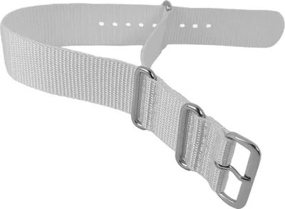 Produktbild von Outdoorband XL Uhrenarmband 18mm Nylon | Minott Durchzugsband 29862, Farbe:weiss