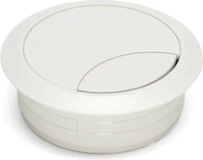 Immagine prodotto di Passacavo rotondo in plastica a 2 pezzi bianco 60 x 60 mm