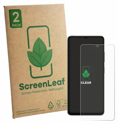 Produktbild von 2x ScreenLeaf Schutzfolie für Lava Shark 2 nachhaltiger Displayschutz Display Schutz Folie Klar Transparent