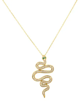Produktbild von SuzanGold Kette Damen Echtgold Snake Kette aus 375 Gelbgold