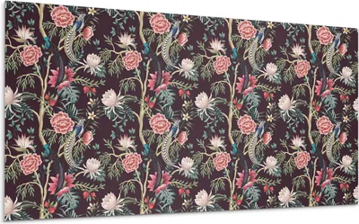 Produktbild von Blumenmuster Mit Vögeln – Selbstklebende Fliesen – Wandverkleidung – Wandpaneel – PVC Fliesen – Vinylflisen – PCV Flisen – Selbstklebend – Wanddeko – 120 x 60 cm