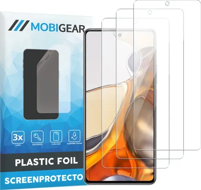 Produktbild von Mobigear  Xiaomi 11T Displayschutz Schutzfolie - Hüllenfreundlich (3er Pack)