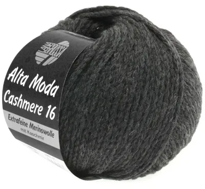 Produktbild von Lana Grossa ALTA MODA Cashmere 16 50 g supersoftes Kettengarn aus extrafeiner Wolle mit Kaschmir 110 m Farbe 014 - Anthrazit
