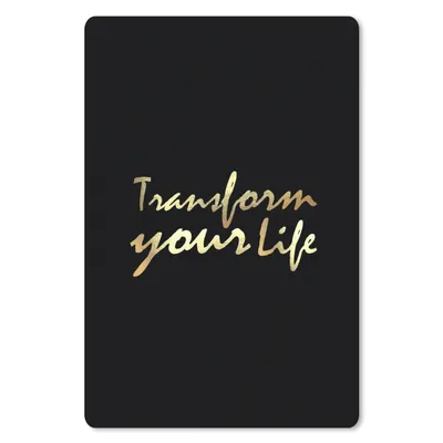Produktbild von MuchoWow® Mauspad Mousepad Zitat - Leben - Gold - Schwarz 40x60 cm - Mousepads - Maus Mat - Pad - Mausunterlage - Schreibtisch Accesoire
