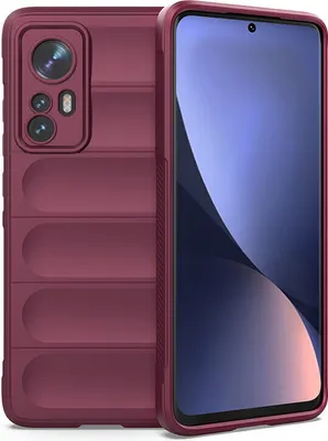 Produktbild von Xiaomi 12 Pro Hülle, Weich TPU Silikon Stossfest Anti-rutsch Schutzhülle für Xiaomi 12 Pro bordeaux