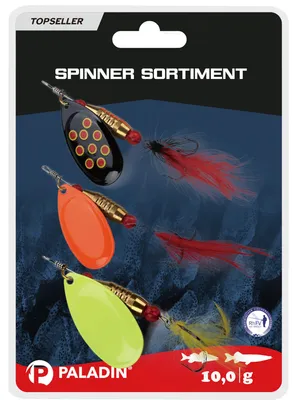 Produktbild von Paladin Spinner Sortiment II mit Drilling 10g - 3 Spinner im Köderset