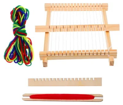 Produktbild von 3sätze DIY-webrahmen Holz für Junge Mädchen mit Webwolle Strickmaschine für Anfänger Fördert Kreativität und Feinmotorik