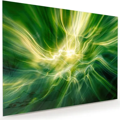 Produktbild von Glasbild 120x90cm in XXL für Wohnzimmer, Schlafzimmer Motiv Leuchtendes Glühen