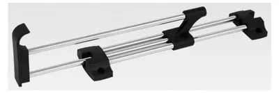 Produktbild von Kleiderbügelhalter 30 cm ausziehbar bis 55 cm | ausziehbare Kleiderstange für den Schrank | platzsparende Kleiderstange für Kleider- und Hosenbügel | Schrankzubehör