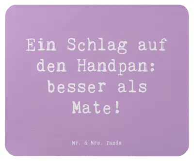 Produktbild von Mr. & Mrs. Panda Mauspad Spruch Handpan Zauber - Lavendeltraum - Geschenk, Instrument, Musikinstrument, Mousepad, Musik, Meditation, mousematte, laptop, Musiker, Klänge