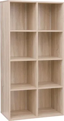 Produktbild von Einfaches Regal mit 8 Fächern in Holzoptik