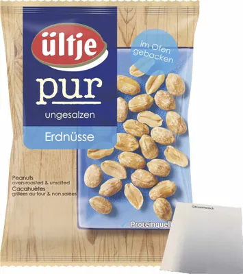Produktbild von ültje Pur Erdnüsse (200g Beutel) + usy Block